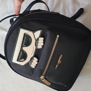 New KARL LAGERFELD PARIS AMOUR NYLON BACKPACK PURS